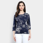 Cotton Regular Length Top, Navy Blue, small image number null