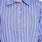 Ladies' 100% Cotton Shirt, Melange Blue, small image number null