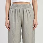 Women's Grey Regular Fit Printed Palazzos, Dark Grey, small