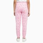 Girls Soft Rose Pink Regular Fit Polka Dot Printed Pyjama, Light Pink, small