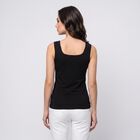 Women's Black Square Neck Camisole Slip, काला, small