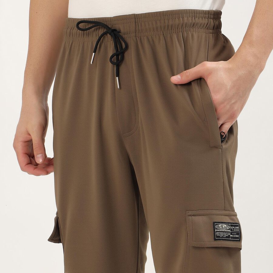 Men's Muted Brown Cargo Jogger, Brown, large