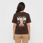 Women's Brown Cotton Round Neck Regular T-Shirt, Brown, small