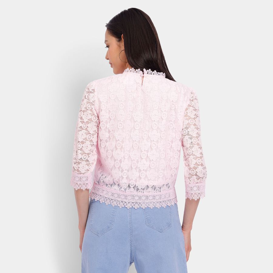 Ladies'  Crop  Top, गुलाबी, large image number null