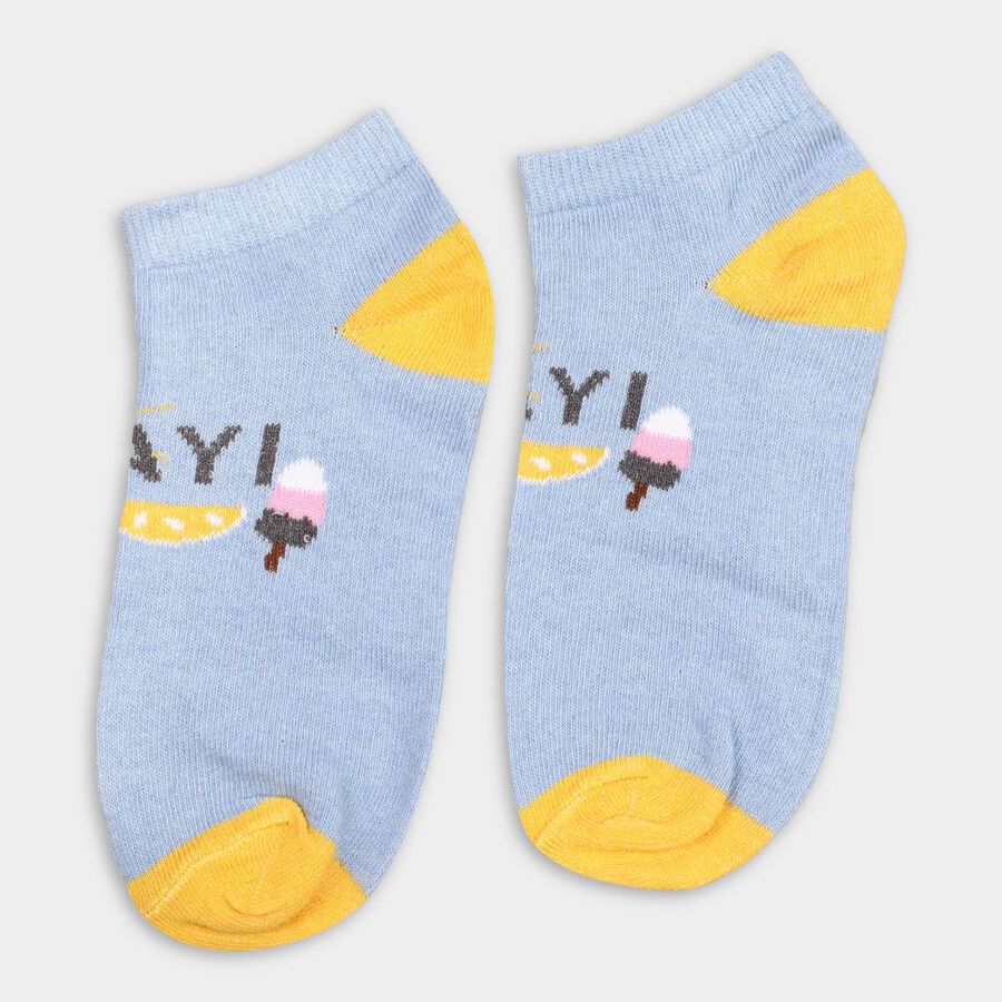 Girl's Socks (Pack of 2), पीला, large image number null