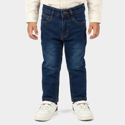 Boys' Blue Straight Fit Washed Jeans