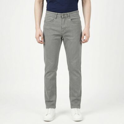 Men's Grey Slim Fit Classic Jeans