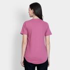 Ladies' 100% Cotton Round Neck T-Shirt , बैंगनी, small image number null