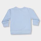 Infants Light Blue Crew Neck Casual Sweatshirt, हल्का नीला, small image number null