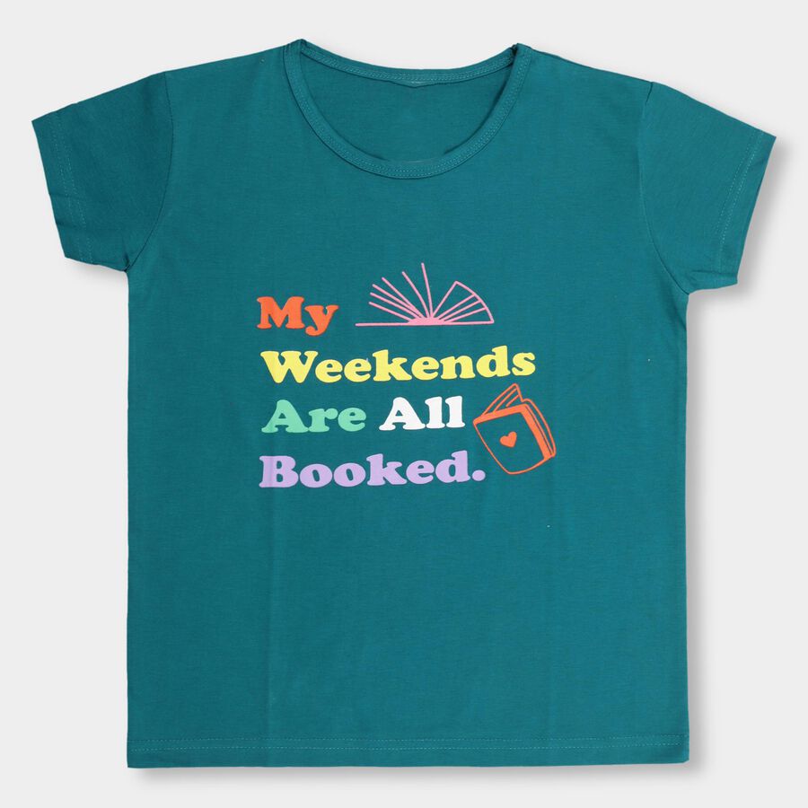 Girls' T-Shirt , Dark Green, large image number null