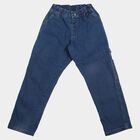 Boys Blue Straight Fit Cargo Jeans, Dark Blue, small
