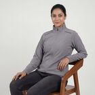 Women's Grey Zip Casual Jacket, Light Grey, small