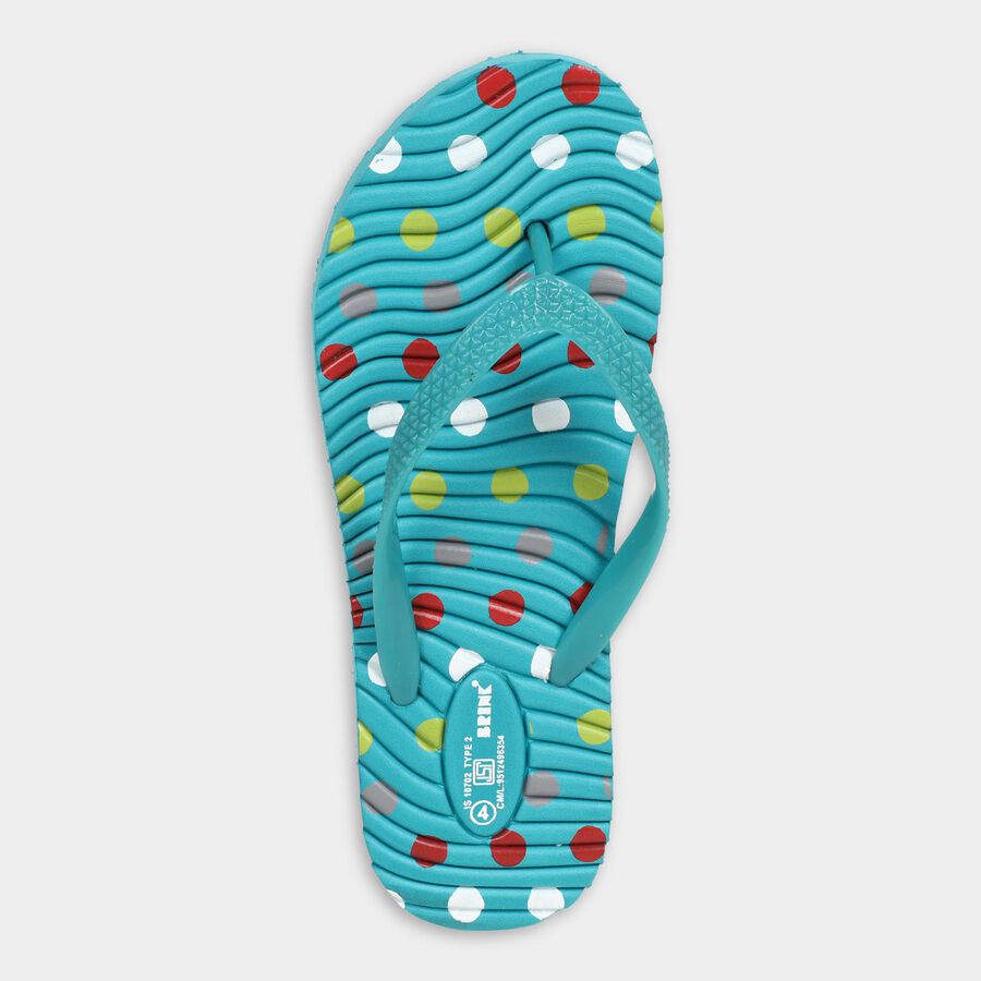 Ladies' V Strap Slipper, Turquoise, large image number null