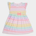 Girls' 100% Cotton Frock, Off White, small image number null