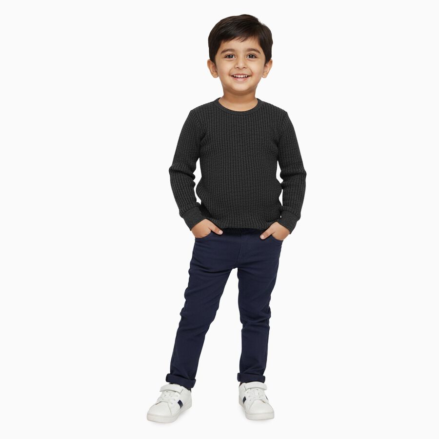 Boys' Thermal Upper, Charcoal, large image number null