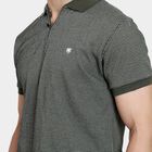 Men's Collared Half Sleeves T-Shirt , गहरा हरा, small image number null