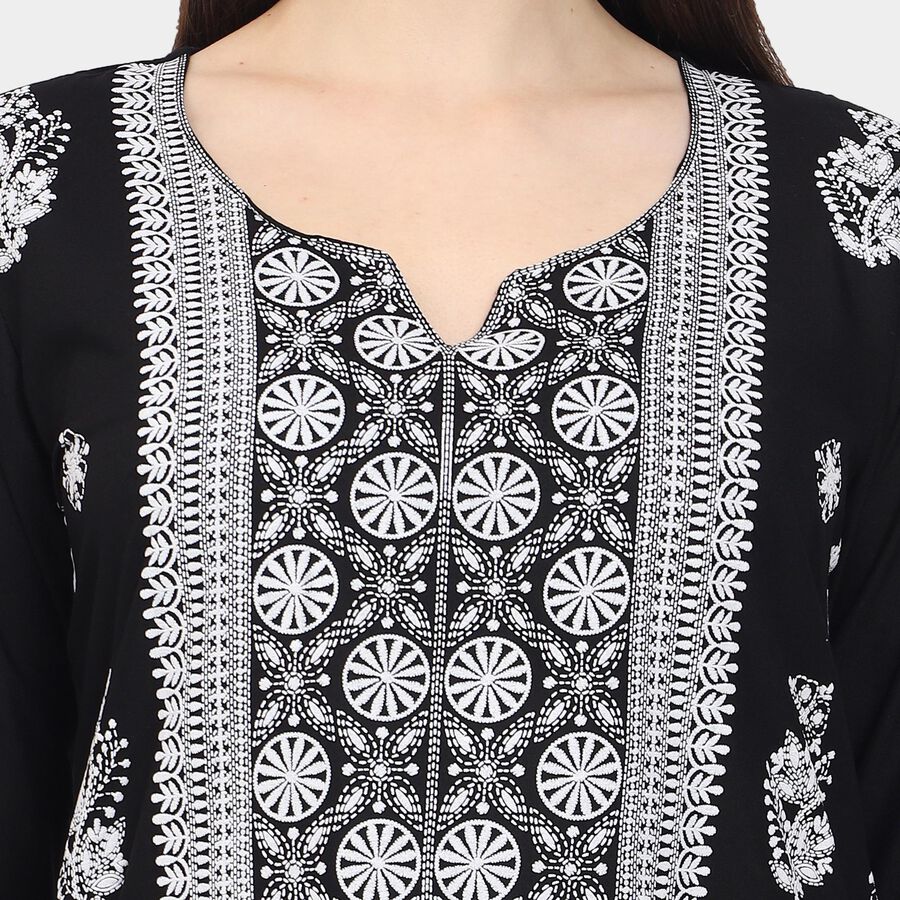 Ladies' Kurta, Black, large image number null