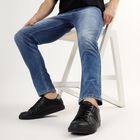 Men's Five Pocket Slim Fit Jeans , Mid Blue, small image number null