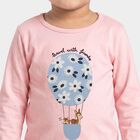 Infants Pink Cotton Round Neck Regular T-Shirt, गुलाबी, small