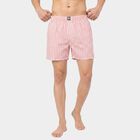 Men's Pink Relaxed Fit Striped Boxers, Light Pink, small