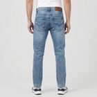 Men's Light Blue Slim Fit Washed Jeans, हल्का नीला, small