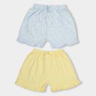 Infants' 100% Cotton Half Pant , हल्का नीला, small