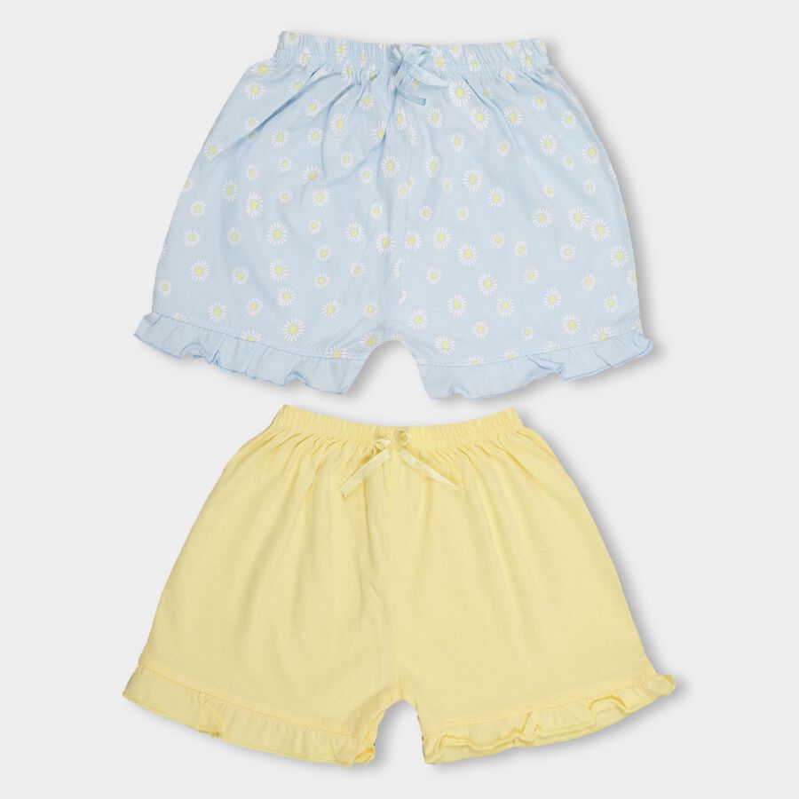 Infants' 100% Cotton Half Pant , हल्का नीला, large
