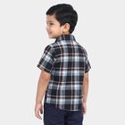 Boys' Navy Blue Cotton Spread Collar Casual Shirt, नेवी ब्लू, small