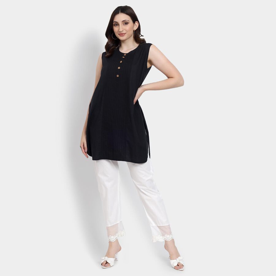 Ladies' 100% Cotton Palazzos , Off White, large image number null