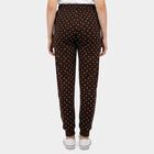 Girls Brown Jogger Heart Printed Pyjama, Brown, small
