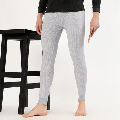 Men's Light Grey Slim Fit Thermal Lower