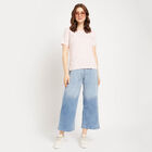 Cotton Round Neck T-Shirt, Light Pink, small image number null