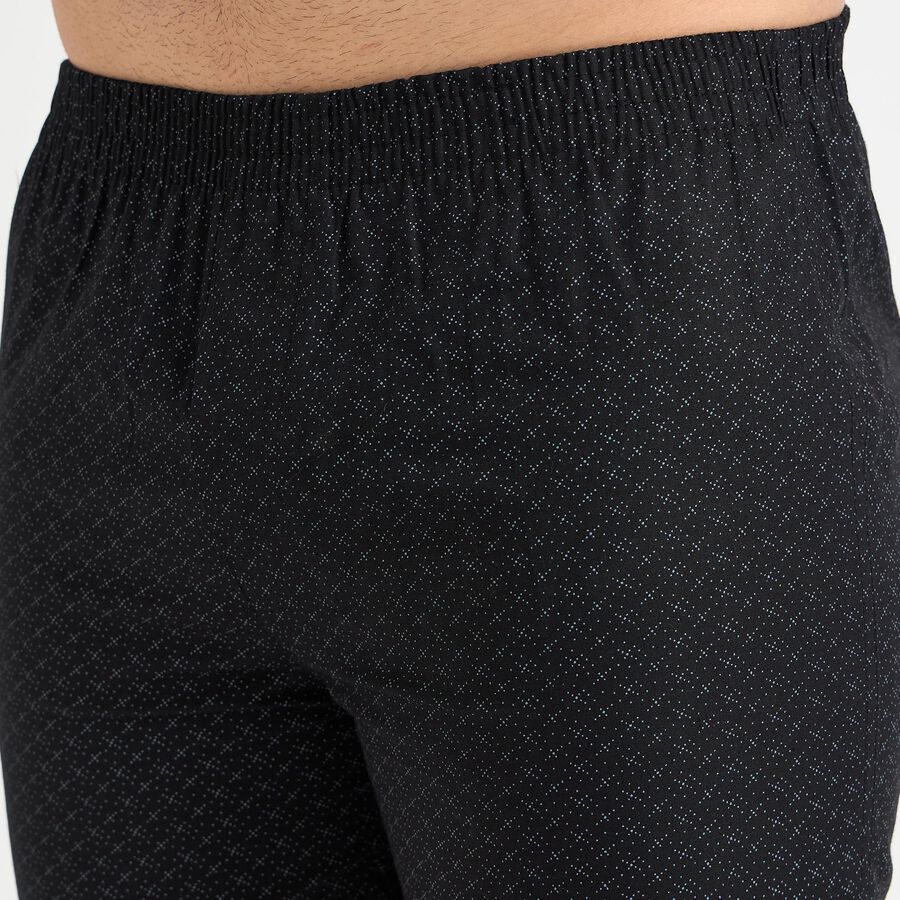 Men's 100% Cotton Boxers , काला, large