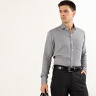 Men's Light Grey Cotton Classic Formal Shirt, हल्का ग्रे, small image number null