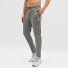 Men's Muted Ash Grey Slim Fit Logo Detail Track Pants, Dark Grey, small image number null