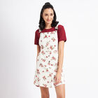 Cotton Printed Dress, Off White, small image number null