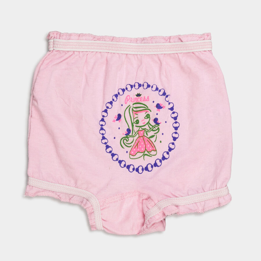 Girls Cotton Printed Bloomer, Light Pink, large image number null