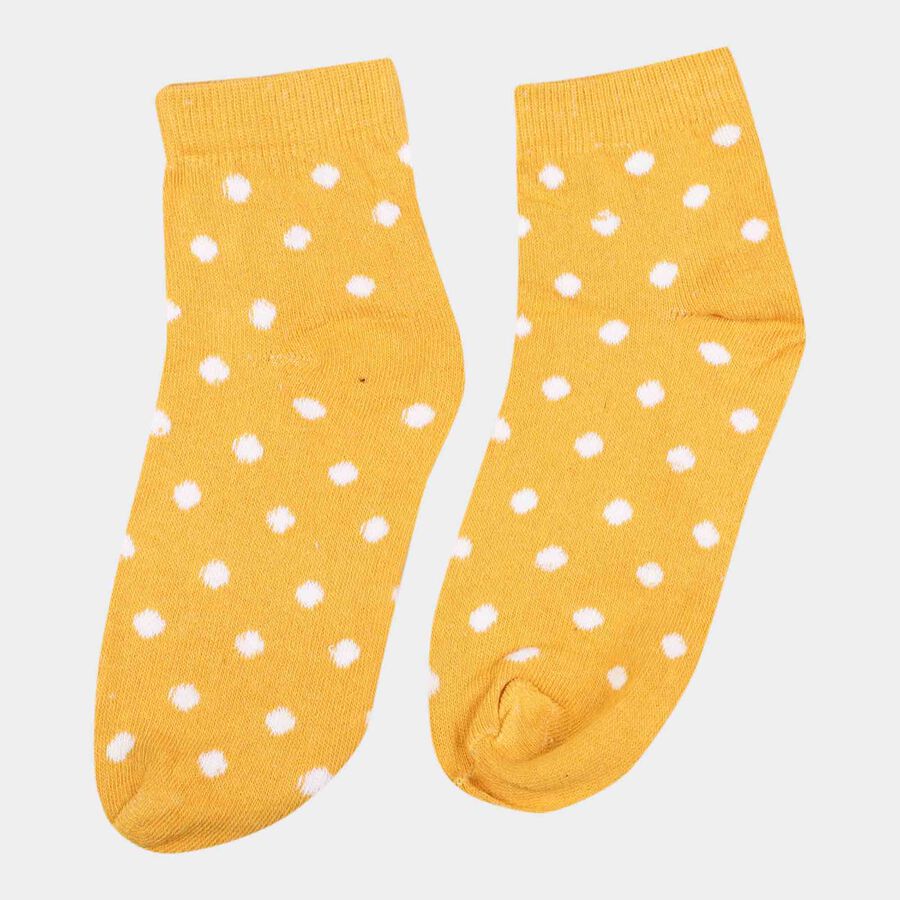 Girls Ankle Basic Socks, Yellow, large image number null