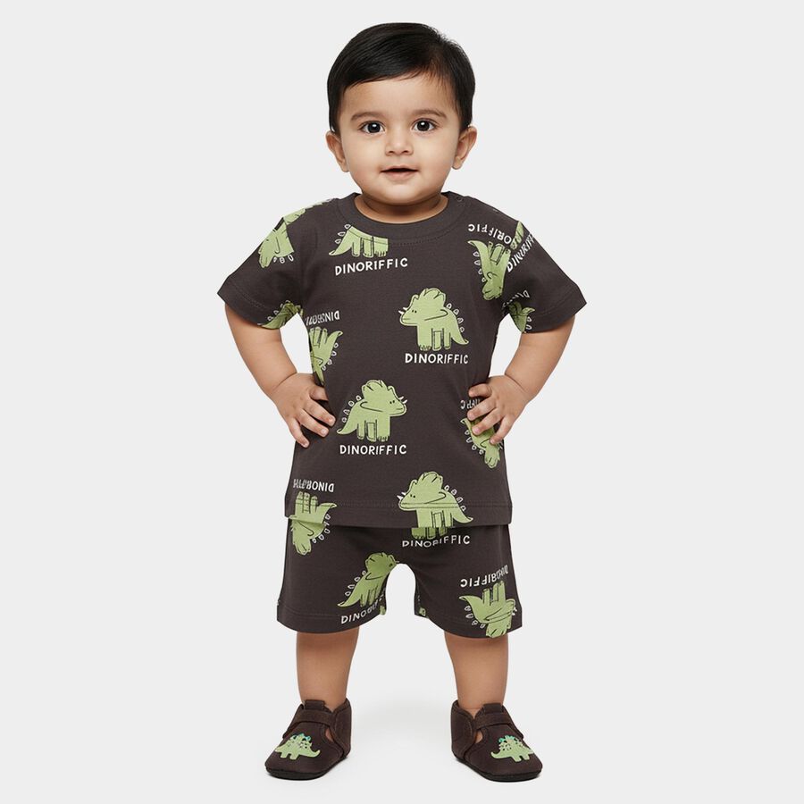 Infants' Baba Suit, Charcoal, large