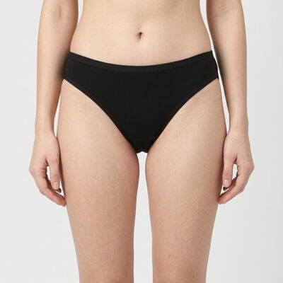 Women's Black Regular Fit Solid Panty