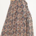 Women's Multicolor Flared Tiered Skirt, Dark Blue, small image number null
