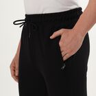 Men's Jet Black Regular Fit Five Pocket Jogger, Black, small image number null