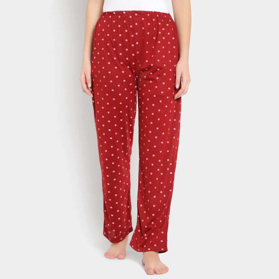 Printed Pyjama, Maroon, large image number null