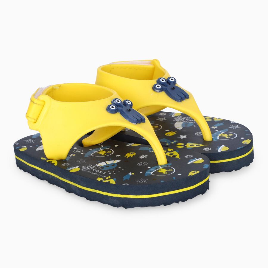 Kids' Grey Back Strap Flip-Flops, ग्रे, large