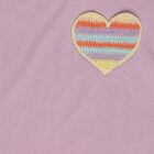 Girls Purple Cotton Round Neck Casual T-Shirt, Lilac, small