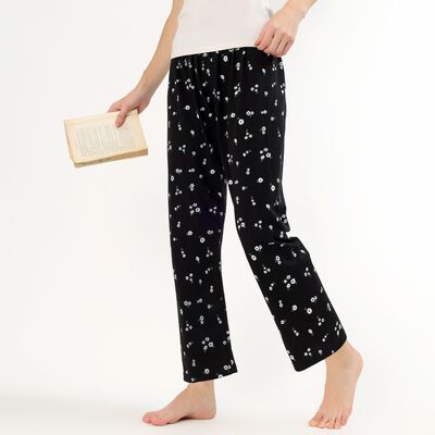 Women's Light Grey Relaxed Fit Cotton Blend Pyjama