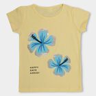 Girls' 100% Cotton T-Shirt , Yellow, small image number null