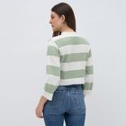 Women's Light Sage Green Crew Neck Casual Pullover, हल्का हरा, small image number null