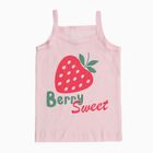 Infants' Soft Baby Pink Cotton Round Neck Casual Vest, हल्का गुलाबी, small image number null