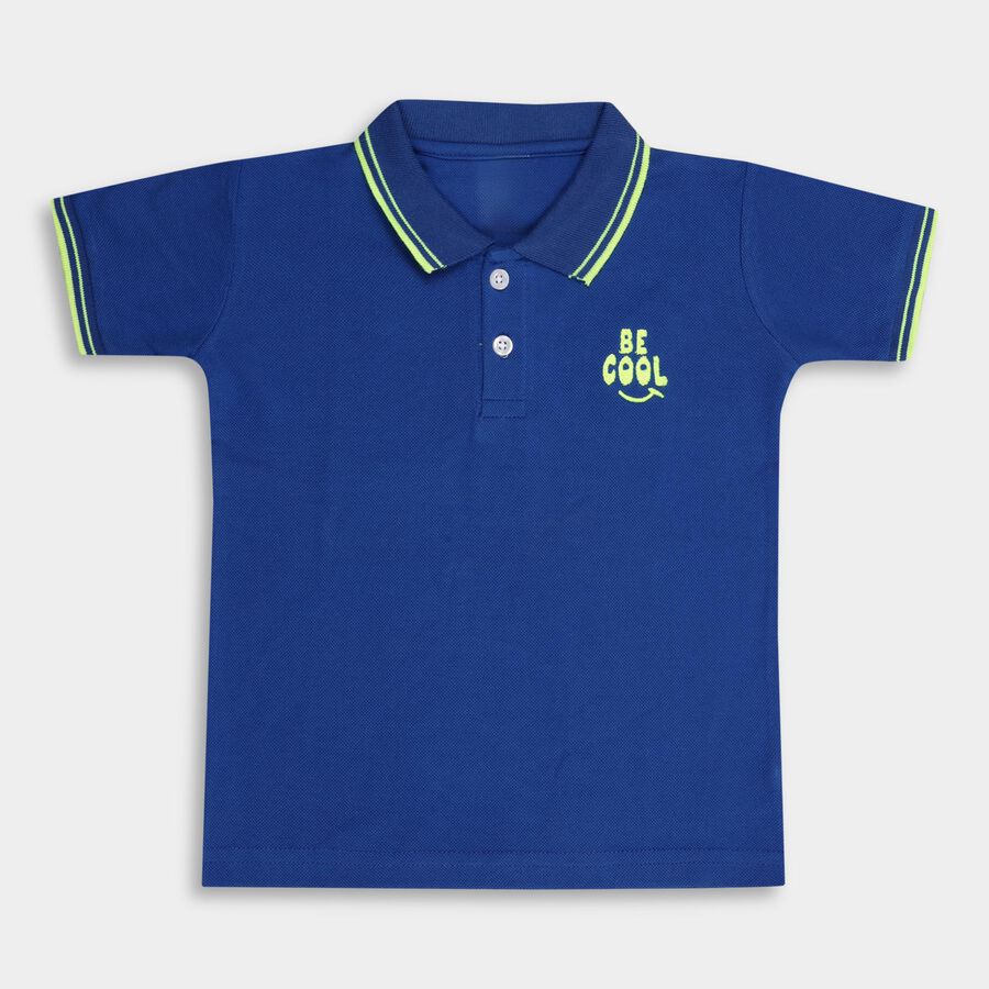 Boys' Half Sleeves T-Shirt , रॉयल ब्लू, large image number null